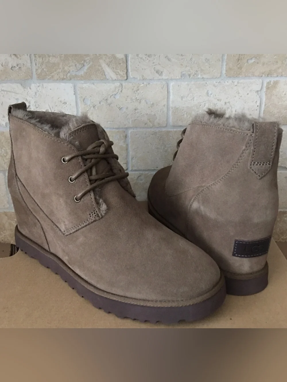 UGG® Classic Femme Lace Bootie in Chestnut Brown NW/Box MSRP $145